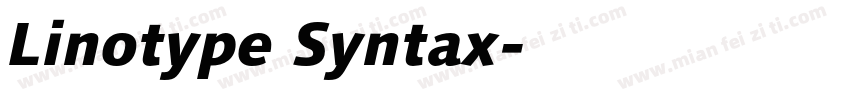 Linotype Syntax字体转换